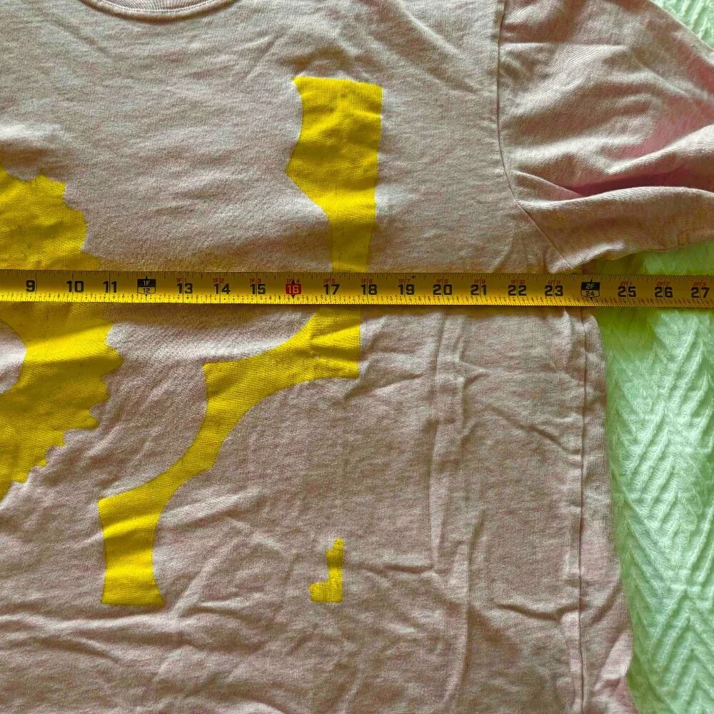 Marimekko Pink Graphic T-Shirt Women’s Large 100% Cotton | Scandinavian Style - Picture 7 of 9